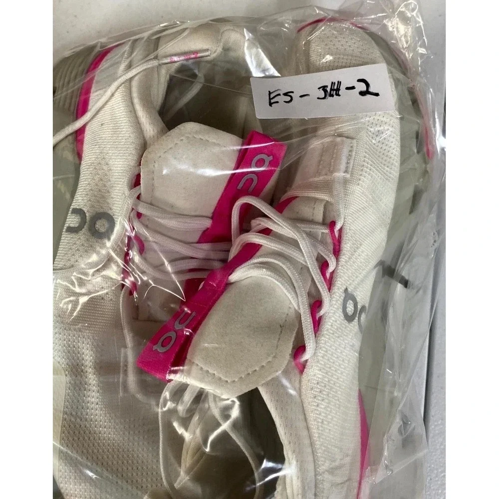 On Cloudnova 26.98495 Women's Sneakers 7M White Carnation Athletic Running Shoe